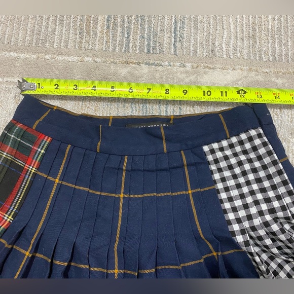 Zara Patchwork Tartan Plaid Mini Skirt - Picture 5 of 8